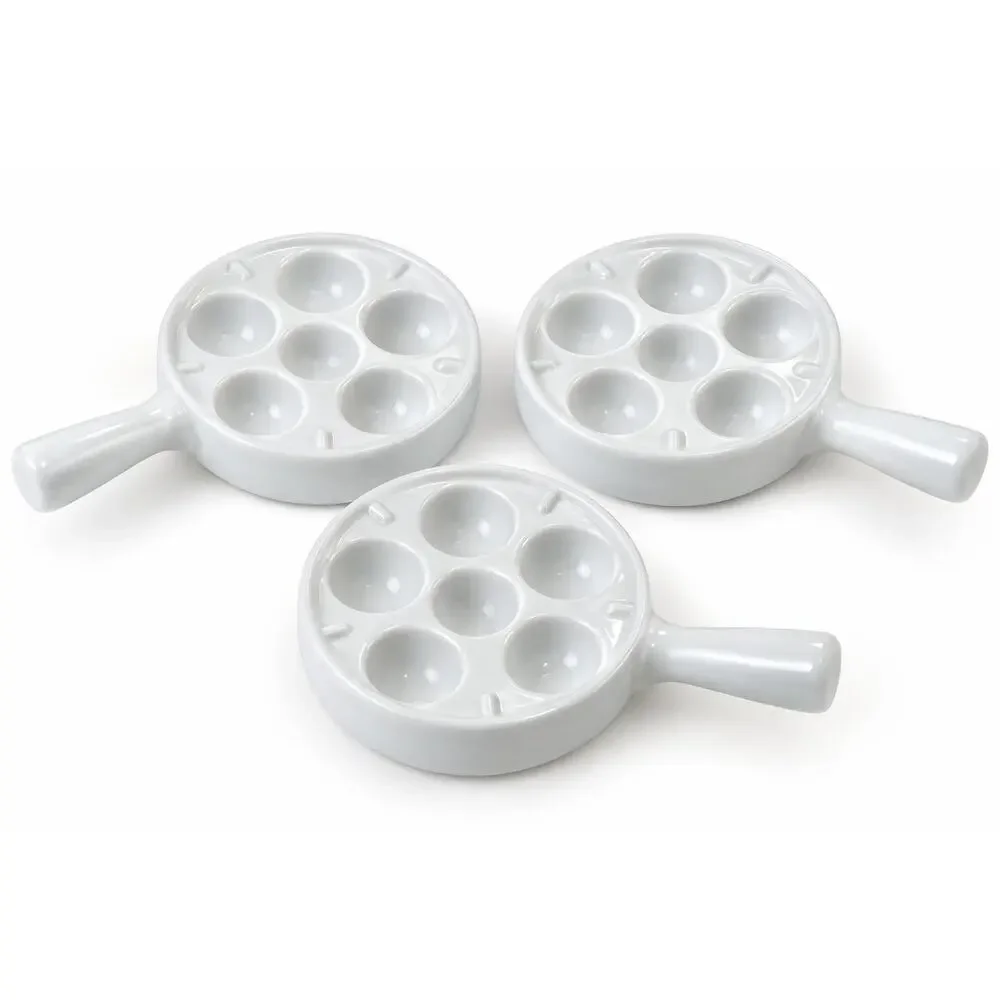 BIA Cordon Bleu Escargot Snail Bakers White Set of 3